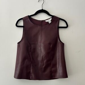 H&M Edition Coated Tank in Burgundy